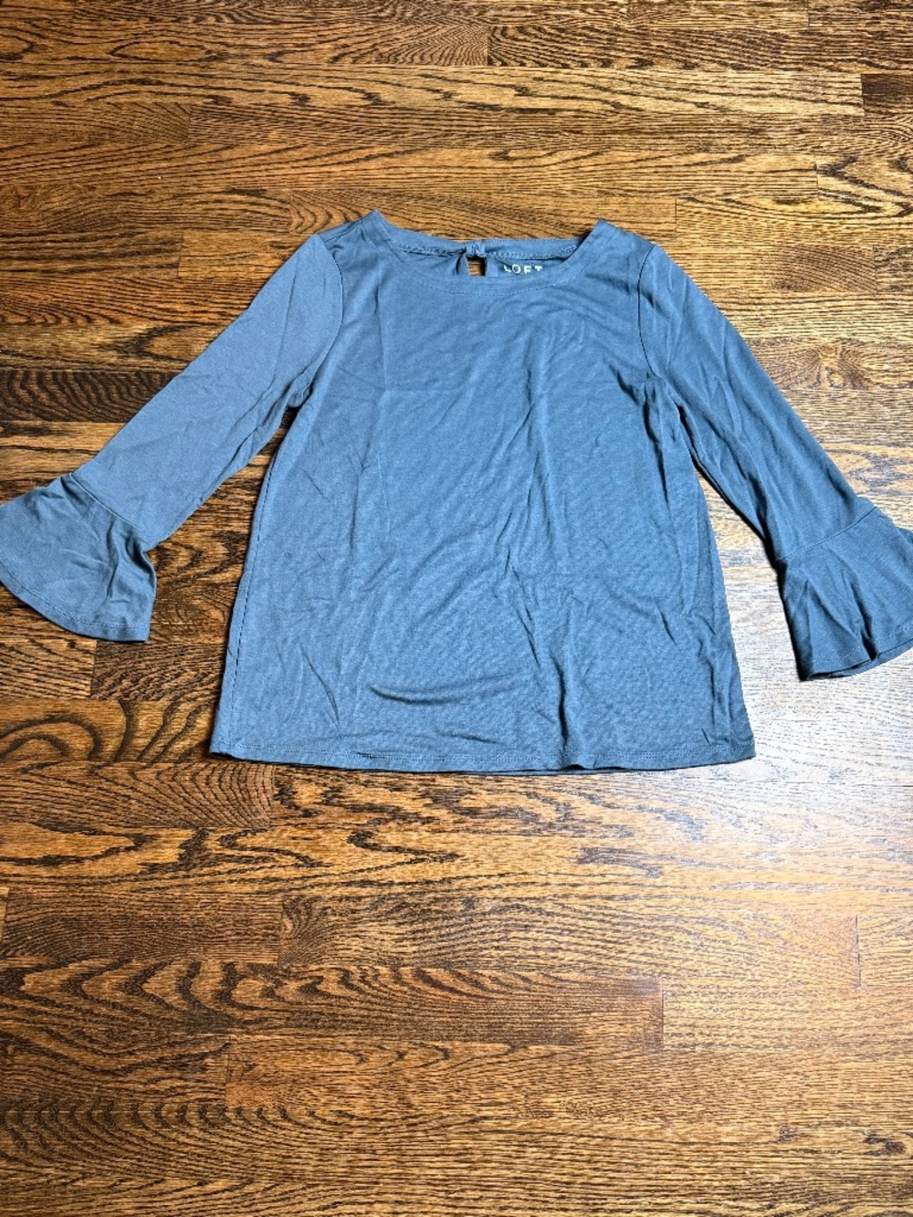 LOFT Blue 3/4 Sleeve Top